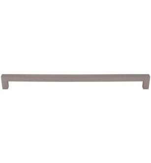 Top Knobs M2178 Nouveau III 12" Center to Center Zinc Alloy Square Bar Cabinet Pull in Ash Gray