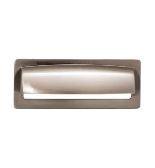 Top Knobs TK937BSN Lynwood 3 3/4" Center to Center Zinc Alloy Hollin Cup Pull in Brushed Satin Nickel