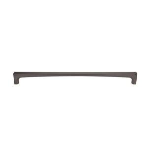 Top Knobs TK1019AG Grace 18" Center to Center Zinc Alloy Riverside Appliance Cabinet Pull in Ash Gray