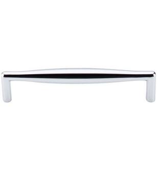 Top Knobs M504 Nouveau II 5 1/8" Center to Center Zinc Alloy Flute Cabinet Pull in Polished Chrome