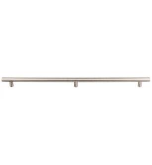 Top Knobs SSH10 Stainless Steel 30 3/4" Center to Center Steel Hollow Bar Cabinet Pull with 3 Posts in Brushed Stainless Steel