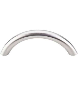 Top Knobs SS13 Stainless Steel 3" Center to Center Steel Solid Bowed Bar Cabinet Pull in Stainless Steel
