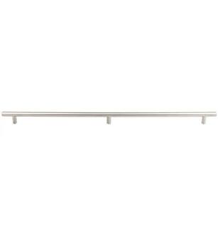 Top Knobs SS12 Stainless Steel 37 1/4" Center to Center Steel Solid Bar Cabinet Pull with 3 Posts in Stainless Steel