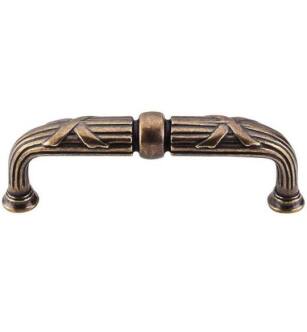 Top Knobs M936 Edwardian 3 3/4" Center to Center Zinc Alloy Ribbon & Reed D-Shaped Cabinet Pull in German Bronze