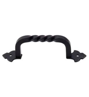 Top Knobs M692 Normandy 4" Center to Center Steel Fixed Norman Crest Cabinet Pull in Patina Black