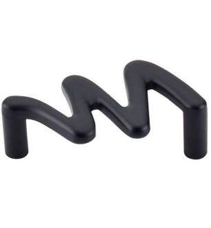 Top Knobs M566 Nouveau II 2 1/2" Center to Center Zinc Alloy Squiggly Cabinet Pull in Flat Black