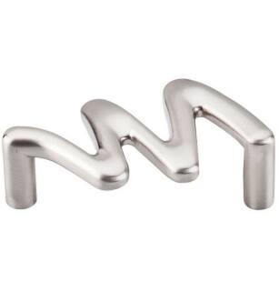 Top Knobs M564 Nouveau II 2 1/2" Center to Center Zinc Alloy Squiggly Cabinet Pull in Brushed Satin Nickel