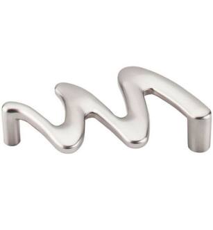 Top Knobs M561 Nouveau II 3 3/4" Center to Center Zinc Alloy Squiggly Cabinet Pull in Brushed Satin Nickel
