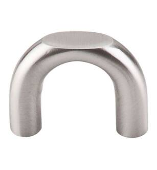 Top Knobs M546 Nouveau II 1 1/4" Center to Center Steel Curved Cabinet Pull in Brushed Satin Nickel