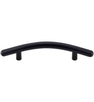 Top Knobs M535 Nouveau 3 3/4" Center to Center Steel Curved Bar Cabinet Pull in Flat Black