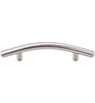 Top Knobs M534 Nouveau 3 3/4" Center to Center Steel Curved Bar Cabinet Pull in Brushed Satin Nickel
