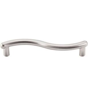 Top Knobs M509 Nouveau 3 3/4" Center to Center Zinc Alloy Spiral Cabinet Pull in Brushed Satin Nickel