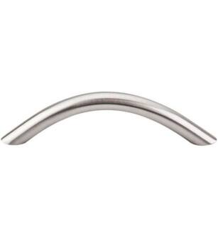 Top Knobs M424 Nouveau 3 3/4" Center to Center Steel Curved Wire Cabinet Pull in Brushed Satin Nickel