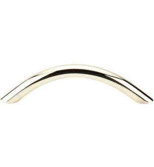 Top Knobs M423 Nouveau 3 3/4" Center to Center Steel Curved Wire Cabinet Pull in Polished Brass
