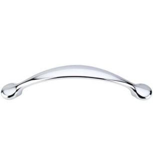 Top Knobs M420 Nouveau 5 1/8" Center to Center Zinc Alloy Honeyman Cabinet Pull in Polished Chrome
