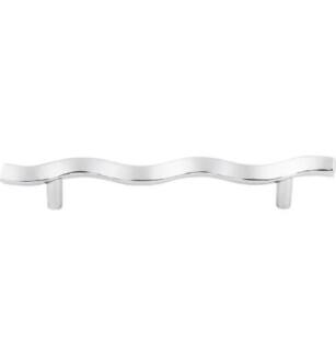 Top Knobs M418 Nouveau 5 1/8" Center to Center Zinc Alloy Wave Cabinet Pull in Polished Chrome