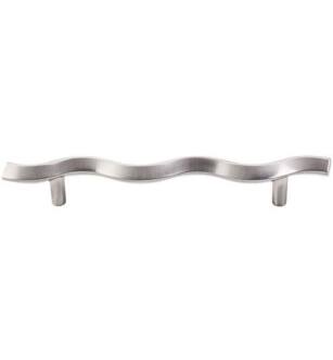 Top Knobs M417 Nouveau 5 1/8" Center to Center Zinc Alloy Wave Cabinet Pull in Brushed Satin Nickel