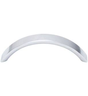 Top Knobs M395 Nouveau 3 3/4" Center to Center Zinc Alloy Crescent Cabinet Pull in Polished Chrome