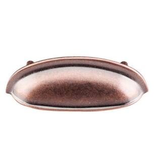 Top Knobs M367 Somerset 3" Center to Center Brass Cup Cabinet Pull in Antique Copper