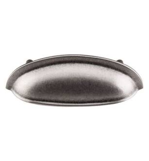 Top Knobs M364 Somerset 3" Center to Center Brass Cup Cabinet Pull in Pewter Antique