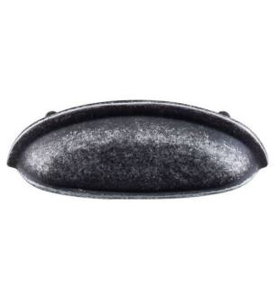 Top Knobs M363 Somerset 3" Center to Center Brass Cup Cabinet Pull in Black Iron