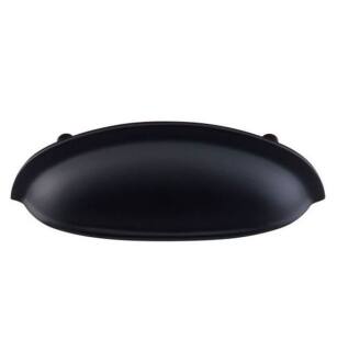 Top Knobs M362 Somerset 3" Center to Center Brass Cup Cabinet Pull in Flat Black