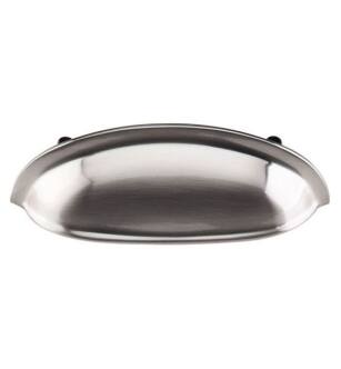 Top Knobs M360 Somerset 3" Center to Center Brass Cup Cabinet Pull in Brushed Satin Nickel