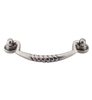 Top Knobs M214 Tuscany 3 3/4" Center to Center Brass Salisbury Drop Cabinet Pull in Pewter Antique