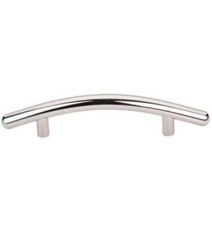 Top Knobs M1951 Nouveau 3 3/4" Center to Center Steel Curved Bar Cabinet Pull in Polished Nickel