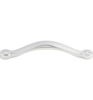 Top Knobs M1931 Dakota 5 1/8" Center to Center Zinc Alloy Saddle Cabinet Pull in Polished Chrome