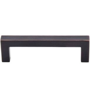 Top Knobs M1834 Nouveau III 3 3/4" Center to Center Zinc Alloy Square Bar Cabinet Pull in Tuscan Bronze