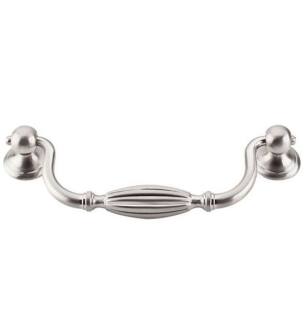 Top Knobs M1789 Tuscany 5 1/8" Center to Center Zinc Alloy Drop Cabinet Pull in Brushed Satin Nickel