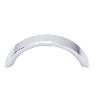 Top Knobs M1738 Nouveau 3" Center to Center Zinc Alloy Crescent Cabinet Pull in Polished Chrome