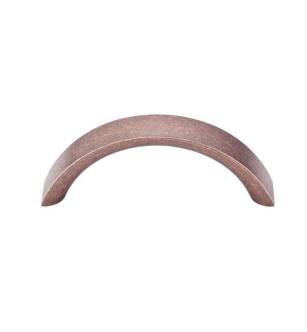 Top Knobs M1735 Nouveau 3" Center to Center Zinc Alloy Crescent Cabinet Pull in Antique Copper