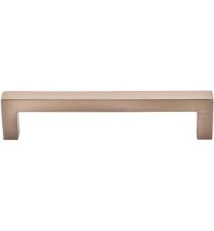 Top Knobs M1651 Nouveau III 5 1/8" Center to Center Zinc Alloy Square Bar Cabinet Pull in Brushed Bronze