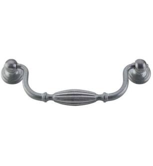 Top Knobs M137 Tuscany 5 1/8" Center to Center Zinc Alloy Drop Cabinet Pull in Pewter Light