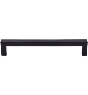 Top Knobs M1156 Nouveau III 6 3/8" Center to Center Zinc Alloy Square Bar Cabinet Pull in Flat Black