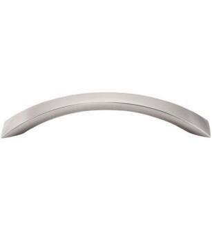 Top Knobs M1146 Nouveau III 5 1/8" Center to Center Zinc Alloy Crescent Flair Cabinet Pull in Brushed Satin Nickel