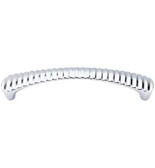 Top Knobs M1136 Nouveau III 5 1/8" Center to Center Zinc Alloy Grooved Cabinet Pull in Polished Chrome