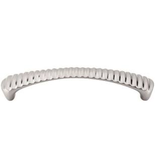 Top Knobs M1134 Nouveau III 5 1/8" Center to Center Zinc Alloy Grooved Cabinet Pull in Brushed Satin Nickel