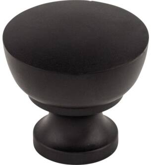 Top Knobs M1120 Dakota 1 1/4" Zinc Alloy Mushroom Shaped Bergen Cabinet Knob in Flat Black