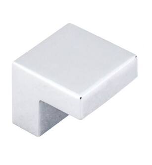 Top Knobs M1166 Nouveau III 1" Zinc Alloy Square Shaped Cabinet Knob in Polished Chrome