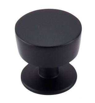 Top Knobs M1123 Nouveau III 1 1/4" Zinc Alloy Mushroom Shaped Essex Cabinet Knob in Flat Black