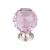 Top Knobs TK118BSN Crystal 1 3/8" Brass Round Shaped Pink Crystal Cabinet Knob in Brushed Satin Nickel Base