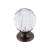 Top Knobs TK127ORB Crystal 1 1/8" Brass Round Shaped Clear Melon Crystal Cabinet Knob in Oil Rubbed Bronze Base