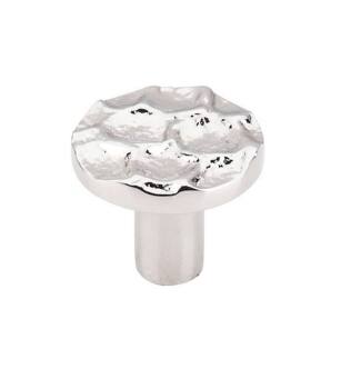 Top Knobs TK296PN Cobblestone 1 3/8" Brass Round Shaped Cabinet Knob in Polished Nickel