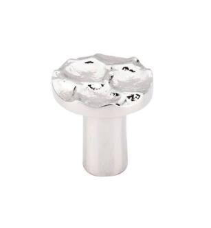 Top Knobs TK295PN Cobblestone 1 1/8" Brass Round Shaped Cabinet Knob in Polished Nickel