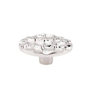 Top Knobs TK299PN Cobblestone 2 5/8" Brass Oval Shaped Cabinet Knob in Polished Nickel