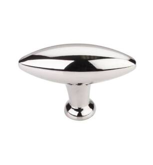 Top Knobs TK381PN Chareau 2 3/8" Zinc Alloy T-Handle Shaped Shrewsbury Small Cabinet Knob in Polished Nickel