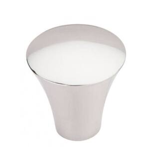Top Knobs TK380PN Chareau 1 1/8" Zinc Alloy Cone Shaped Shrewsbury Cabinet Knob in Polished Nickel